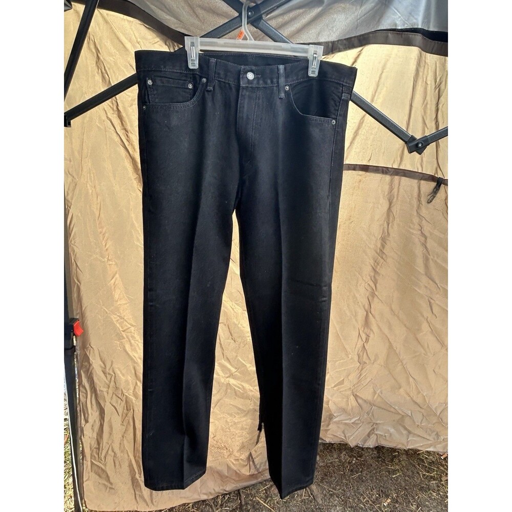 Levis Jeans Mens 40x32 Black 505 Straight Wide Leg Western Cowboy 100% Cotton